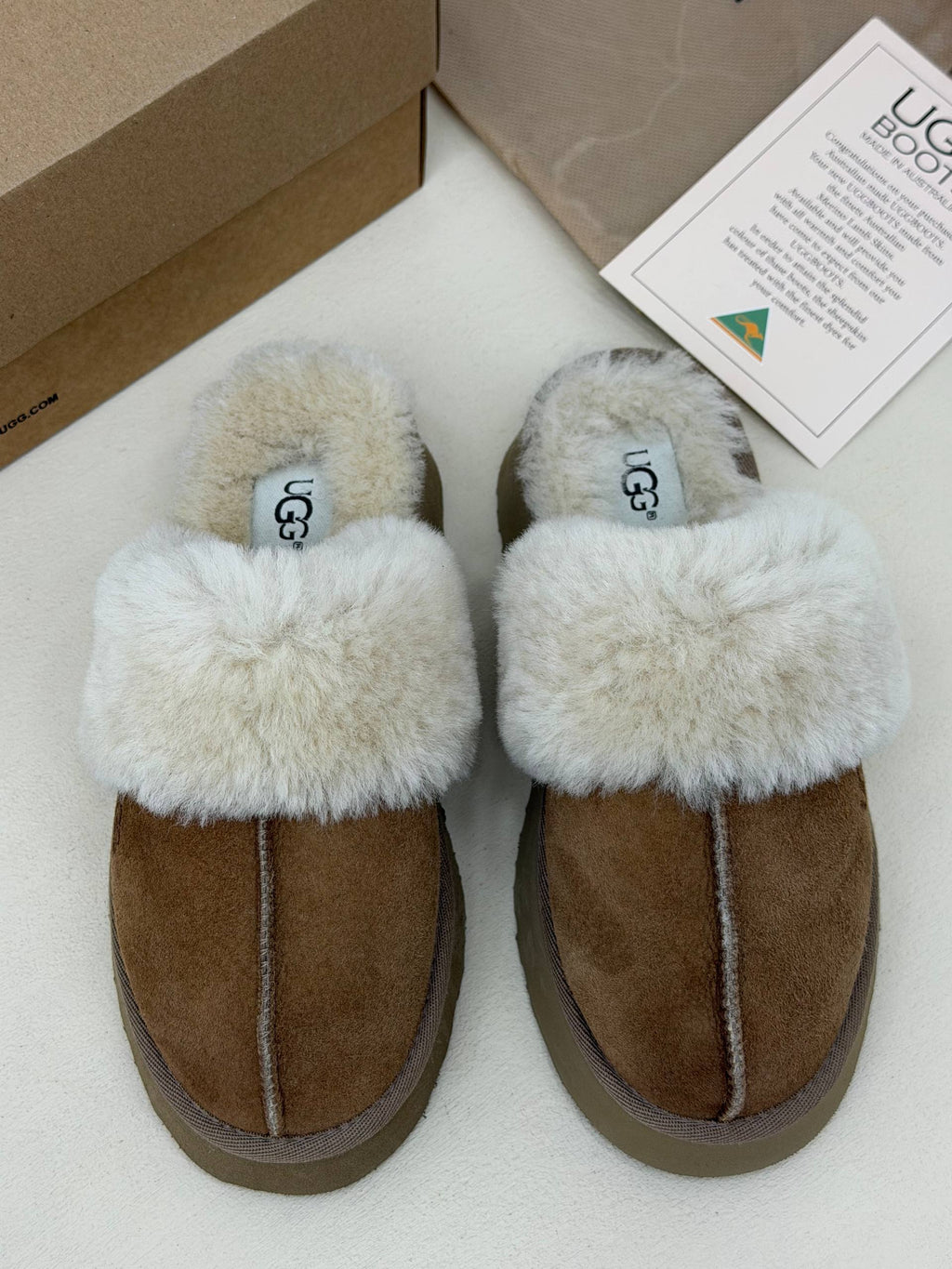 Céleste Cozy Kürk Detaylı Platform Terlik – Taba