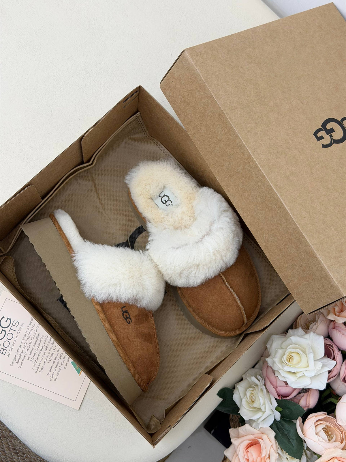 Amélie Fluffy Kürk Detaylı Platform Terlik – Taba & Ekru