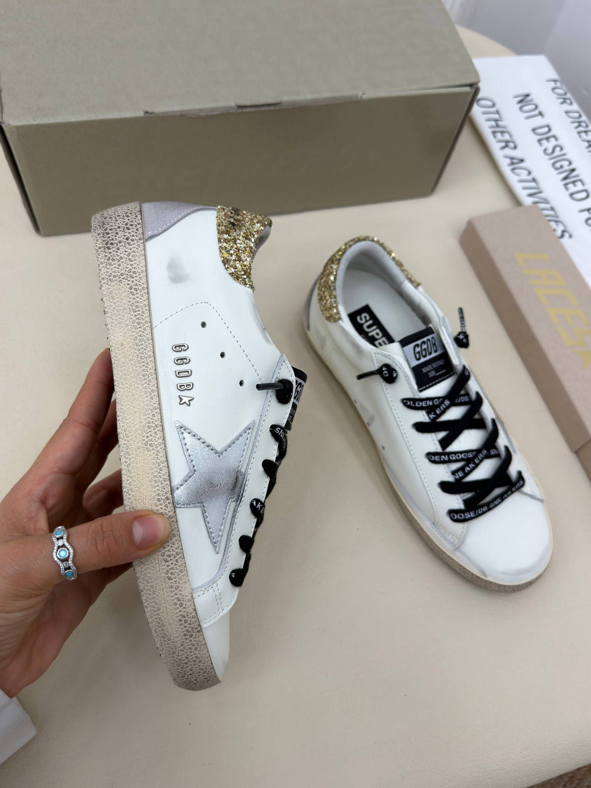 Étoile Dorée Yıldız Detaylı Sneaker – Beyaz & Gold