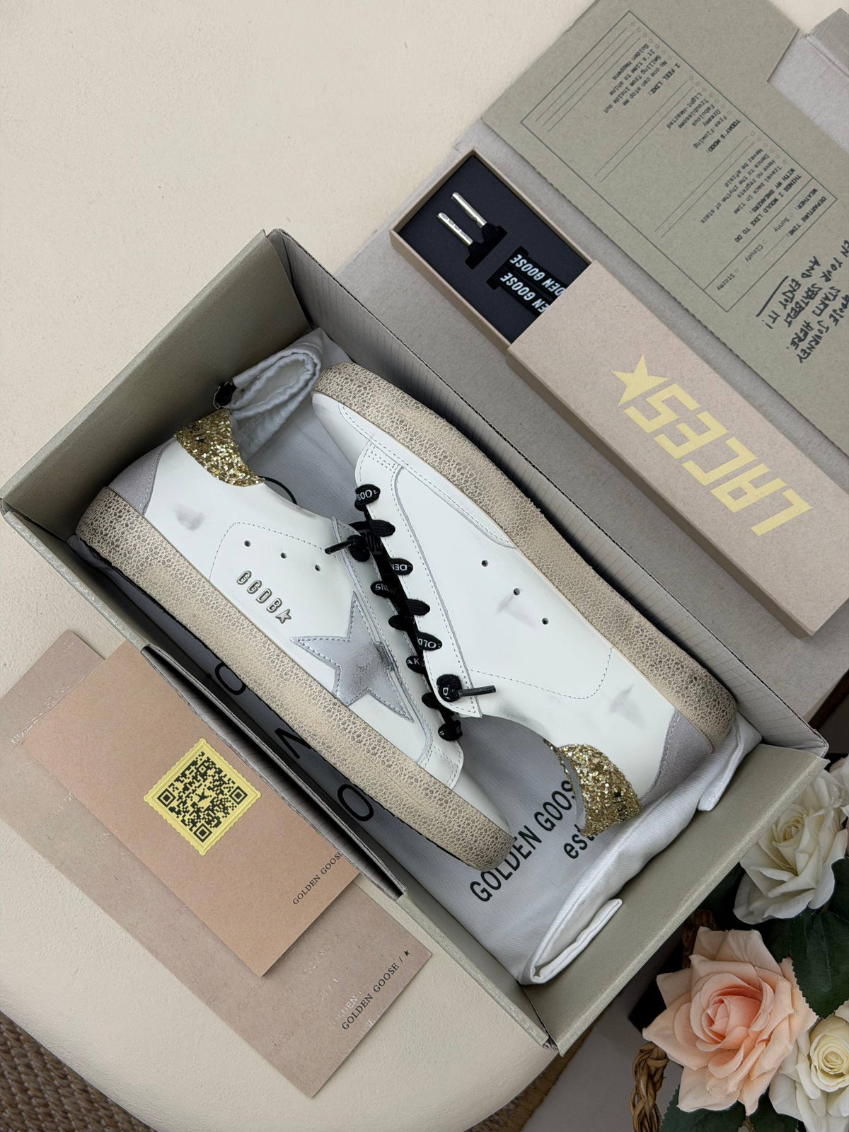 Étoile Dorée Yıldız Detaylı Sneaker – Beyaz & Gold