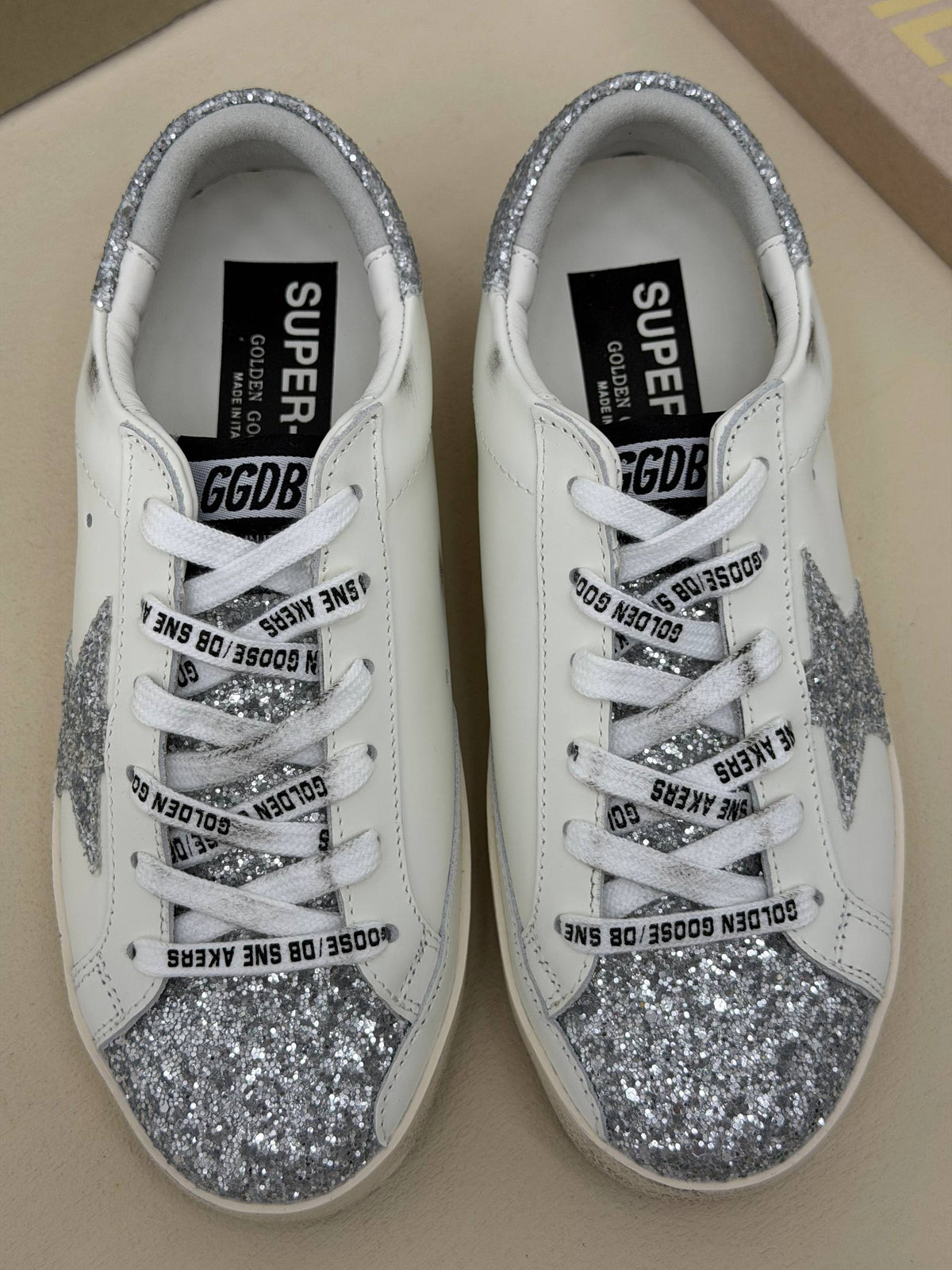 Lumière Silver Işıltılı Yıldız Sneaker – Beyaz & Gümüş