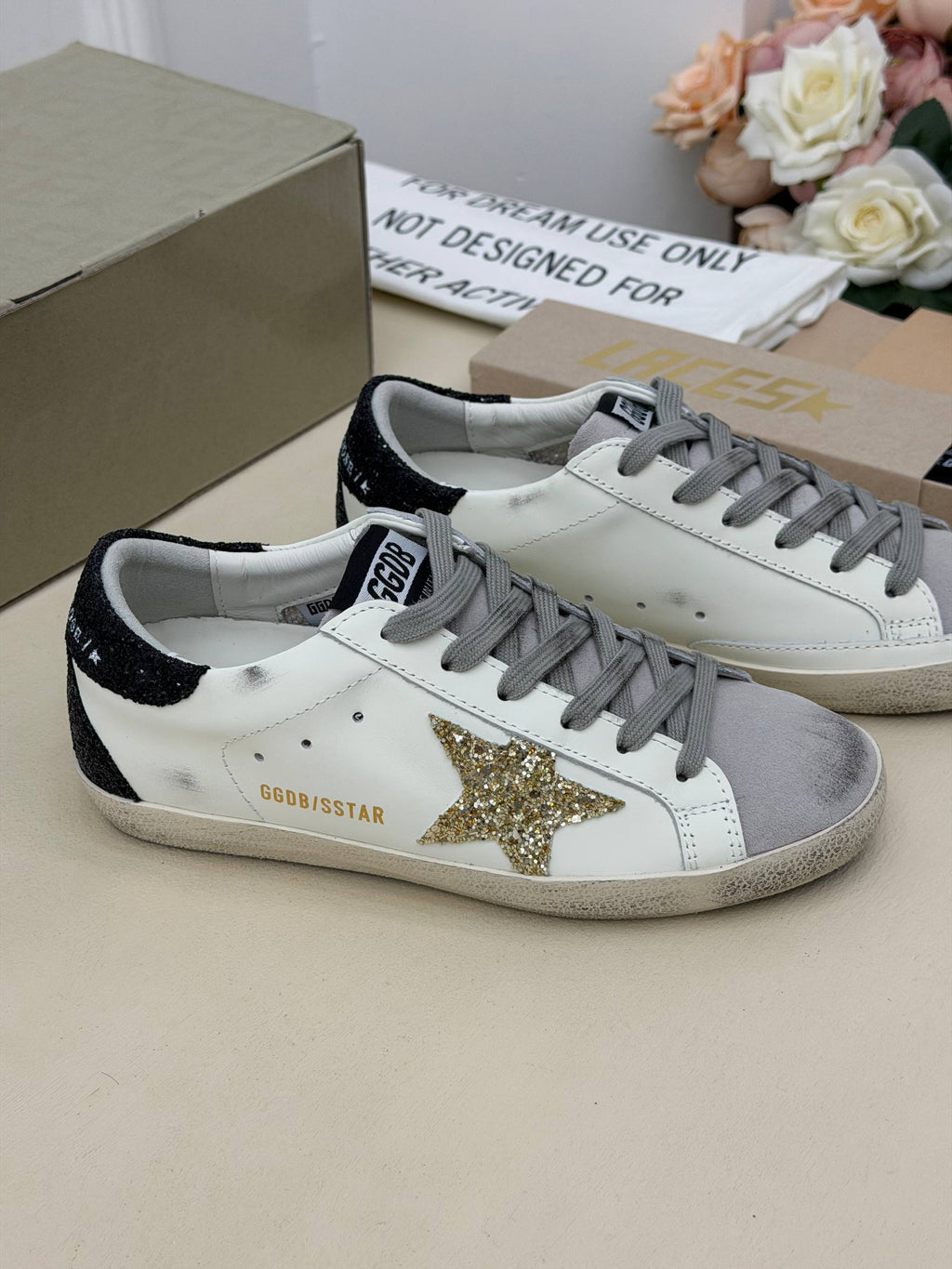 Étoile Gold Işıltılı Yıldız Sneaker – Beyaz & Gold