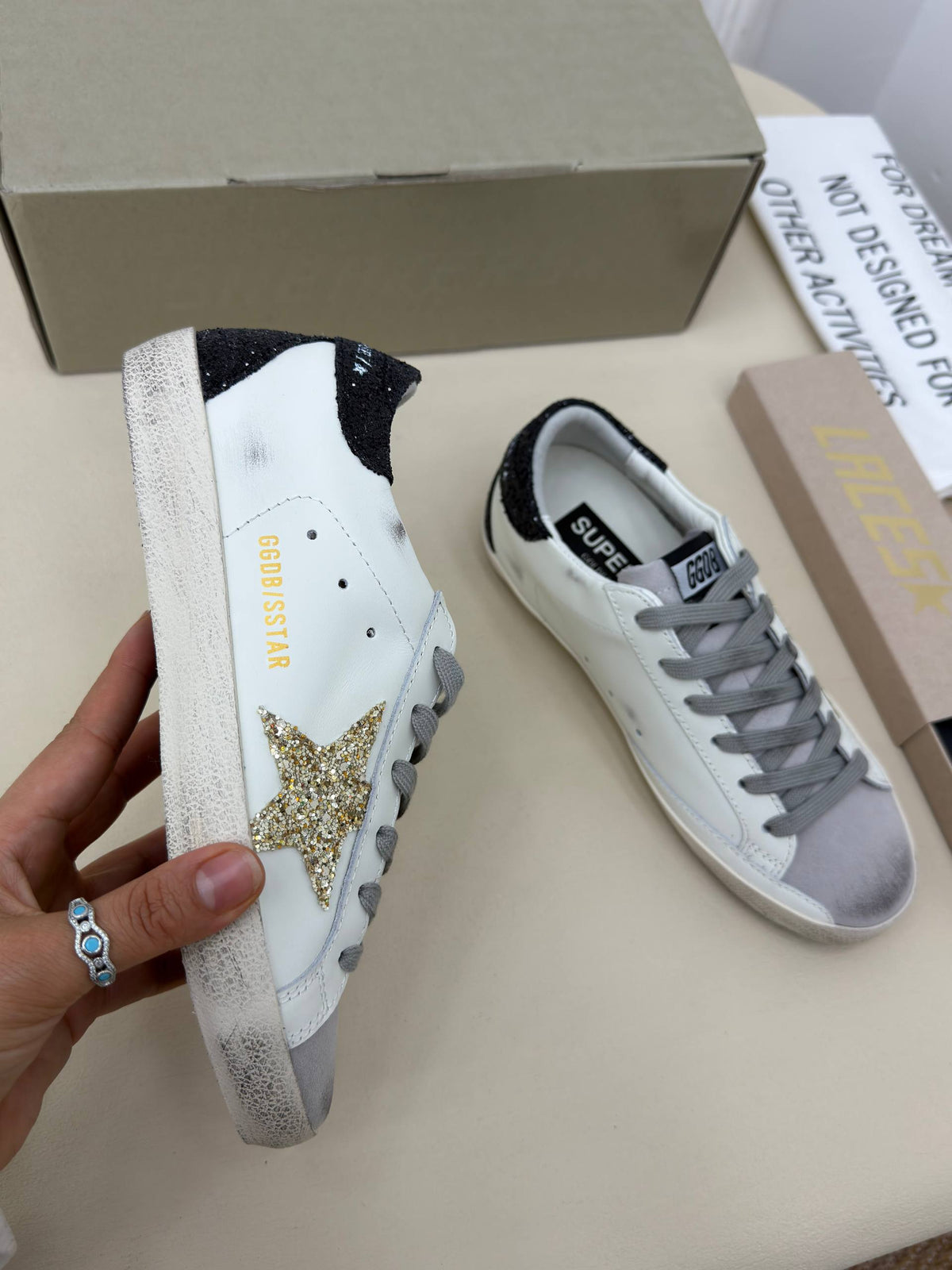 Étoile Gold Işıltılı Yıldız Sneaker – Beyaz & Gold
