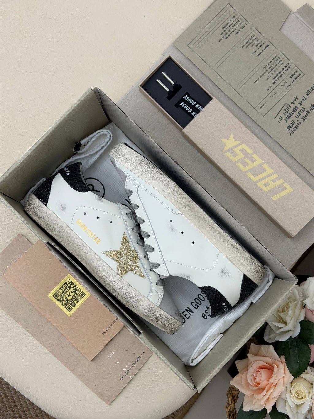 Étoile Gold Işıltılı Yıldız Sneaker – Beyaz & Gold