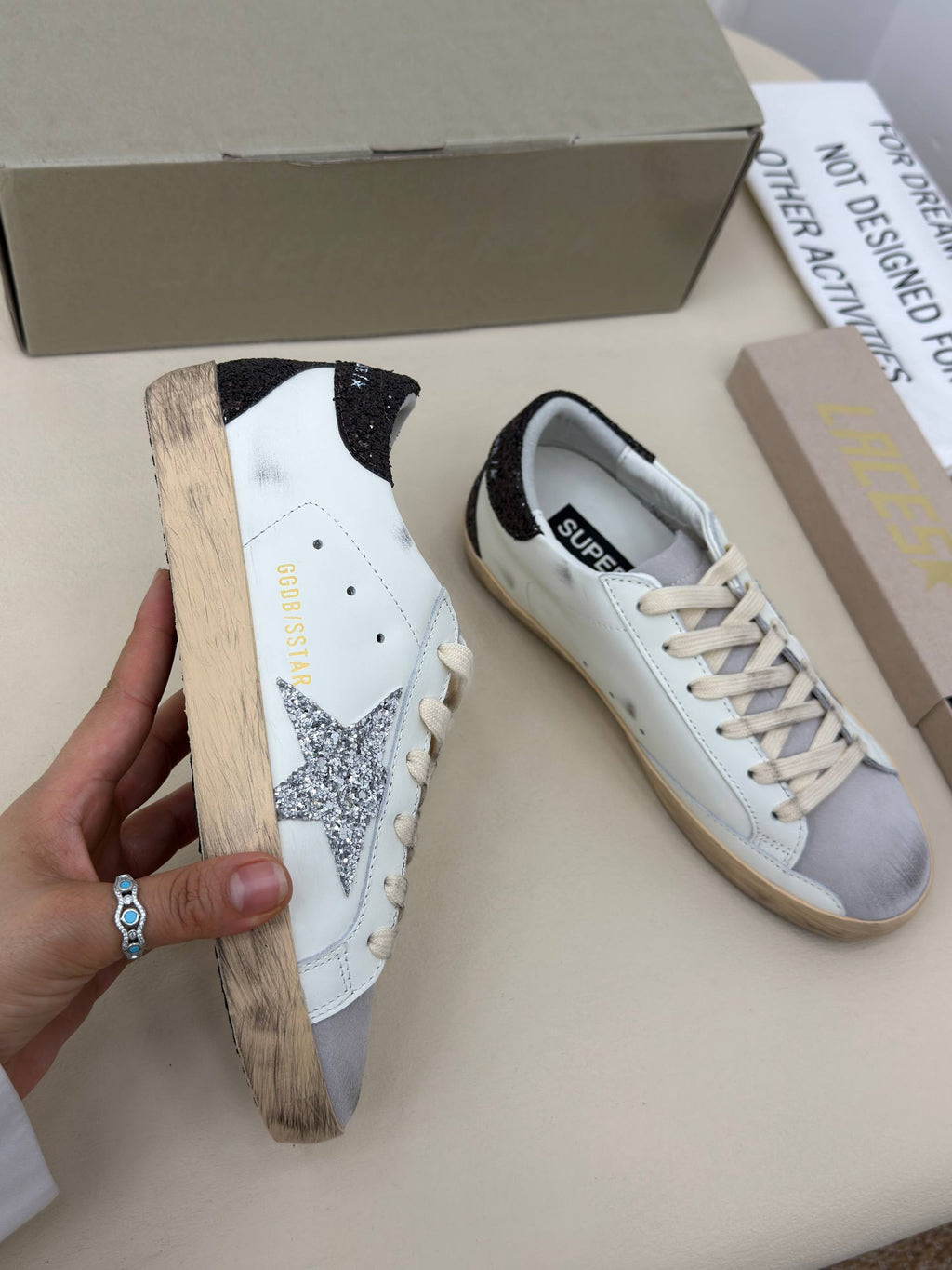 Étoile Silver Işıltılı Yıldız Sneaker – Beyaz & Gümüş