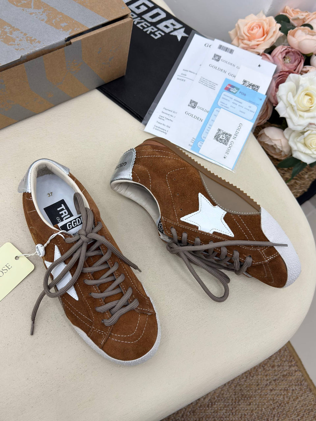 Siena Suède Yıldız Detaylı Sneaker – Taba & Beyaz