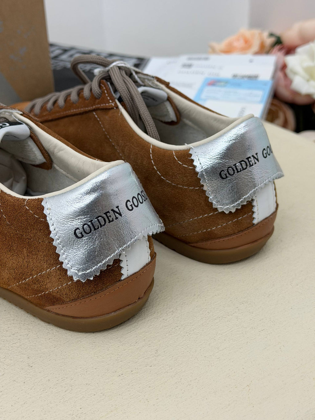 Siena Suède Yıldız Detaylı Sneaker – Taba & Beyaz
