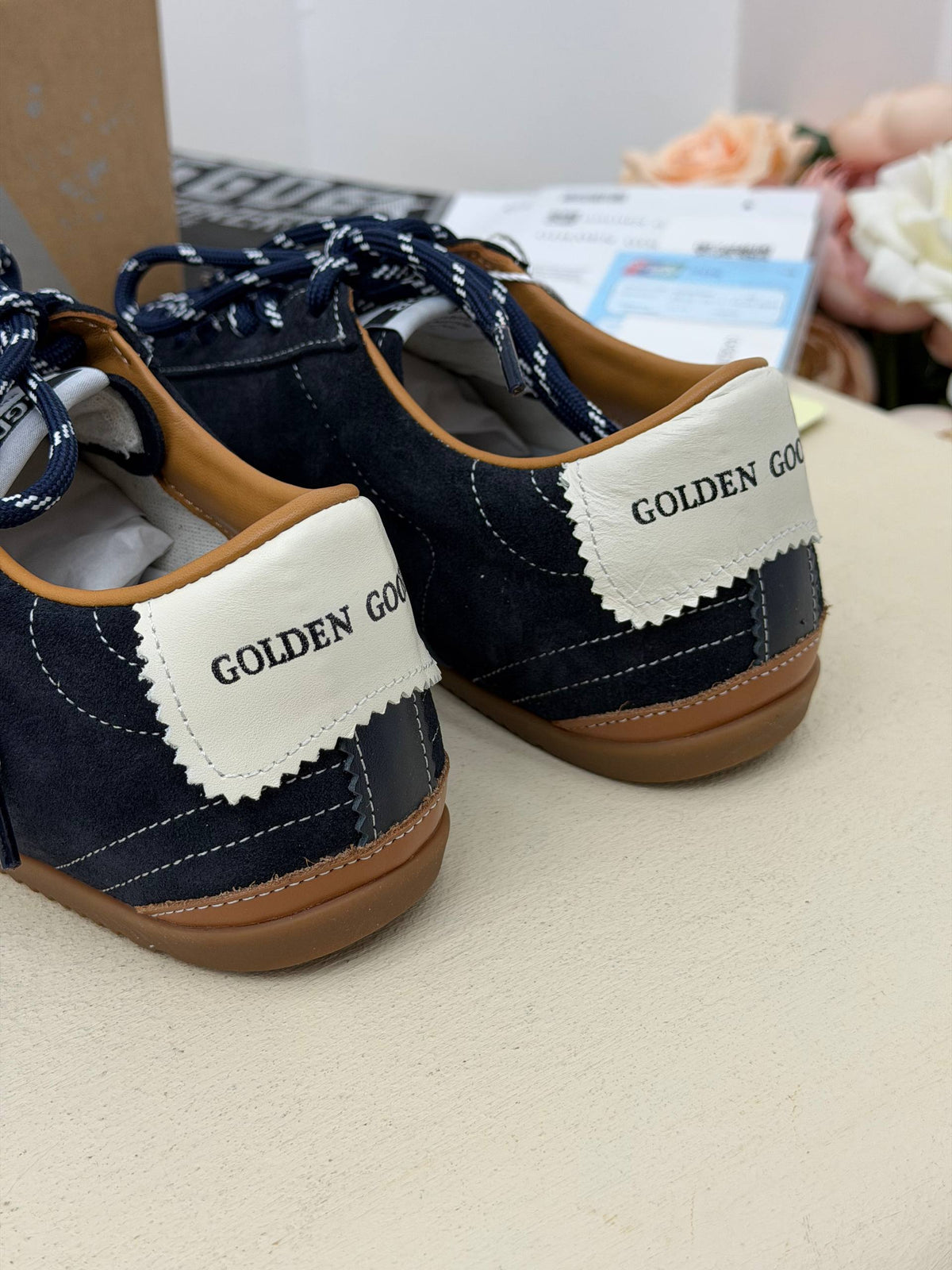 Riviera Navy Yıldız Detaylı Süet Sneaker – Lacivert & Beyaz