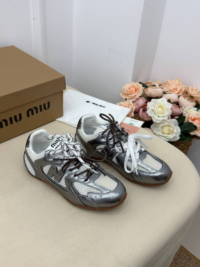 Argent Chrome Retro Sneaker – Metalik Gri