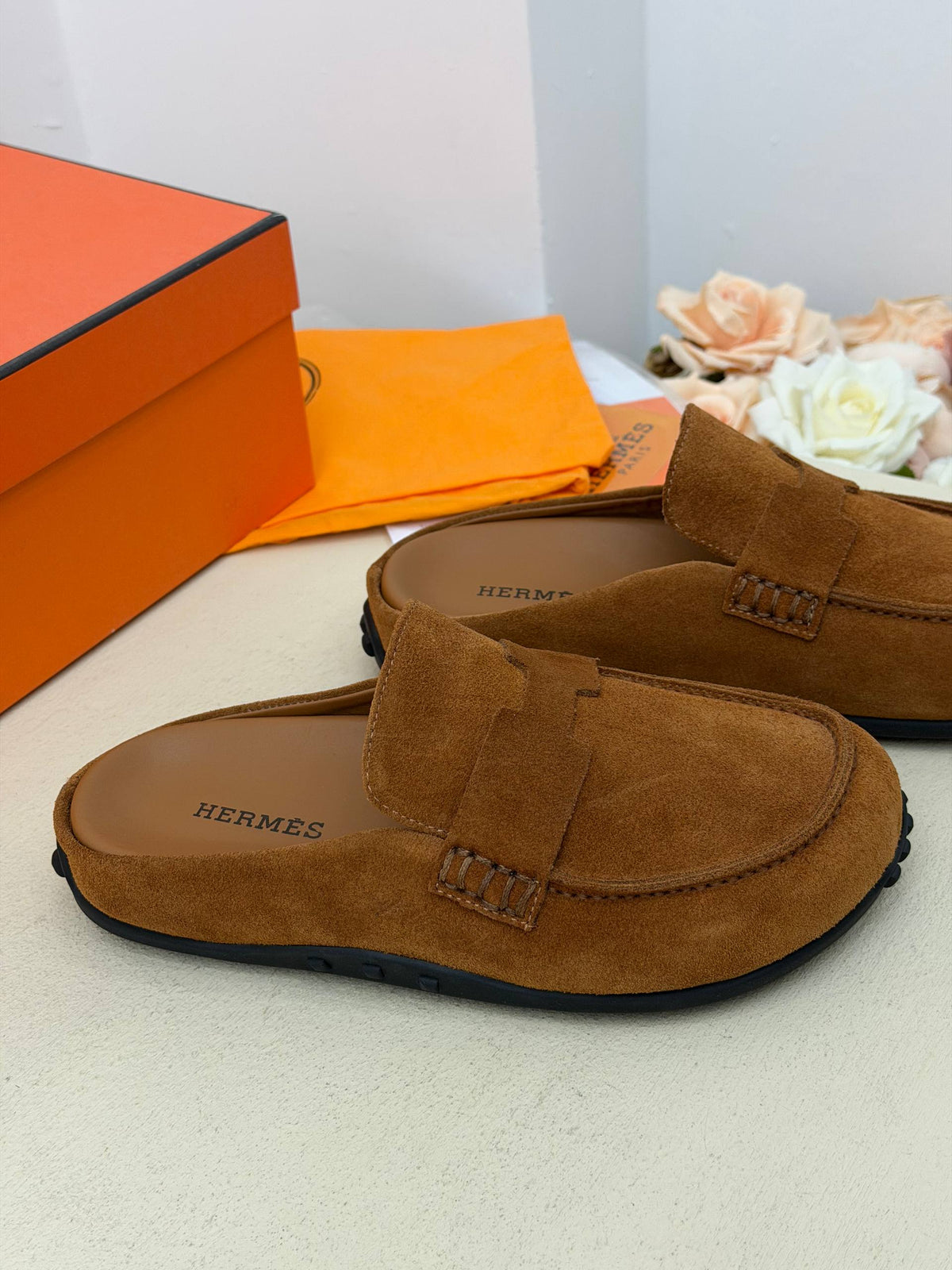 Siena Suède Loafer Terlik – Taba