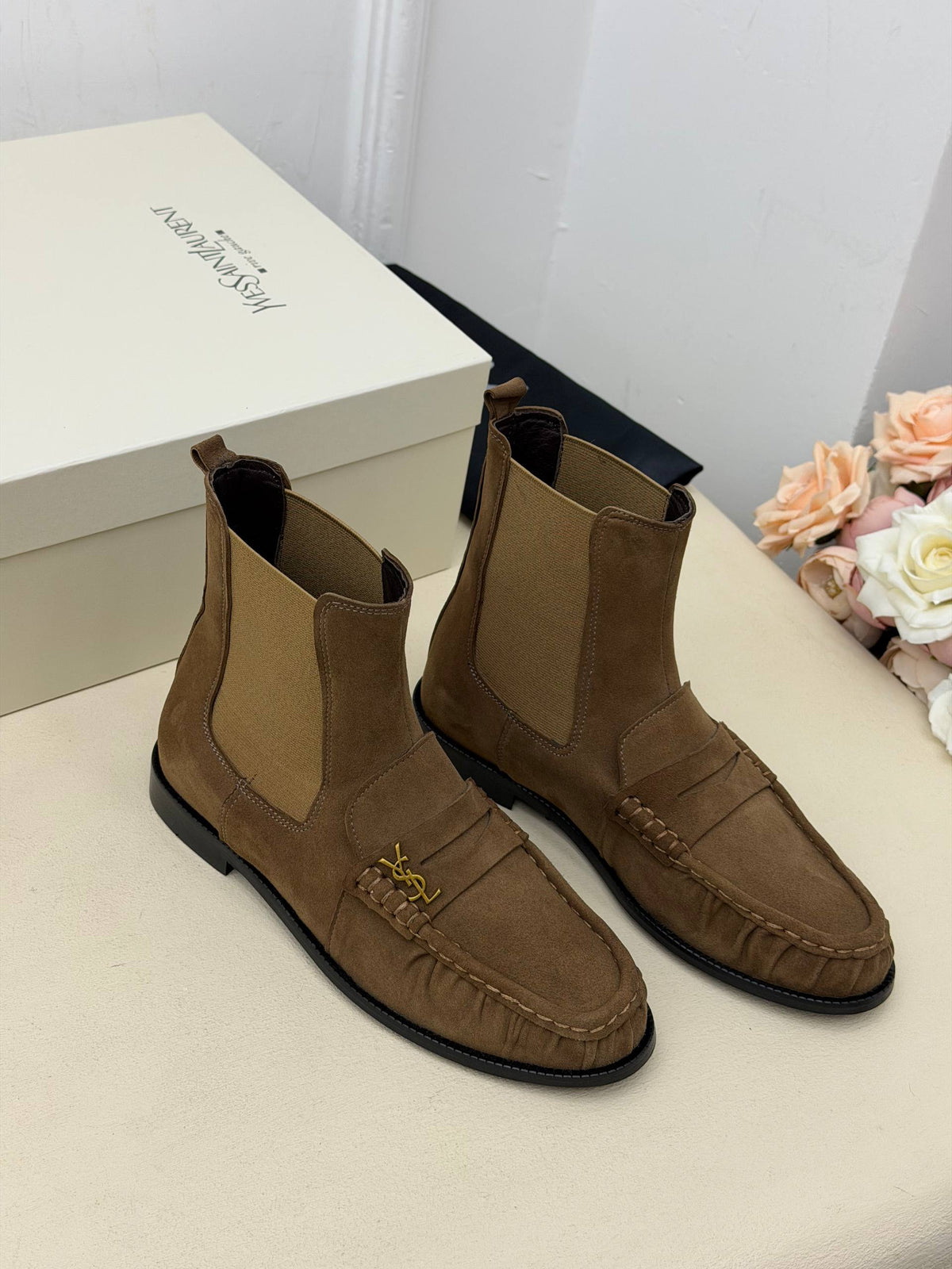 Milano Chelsea Süet Loafer Bot – Vizon Kahve