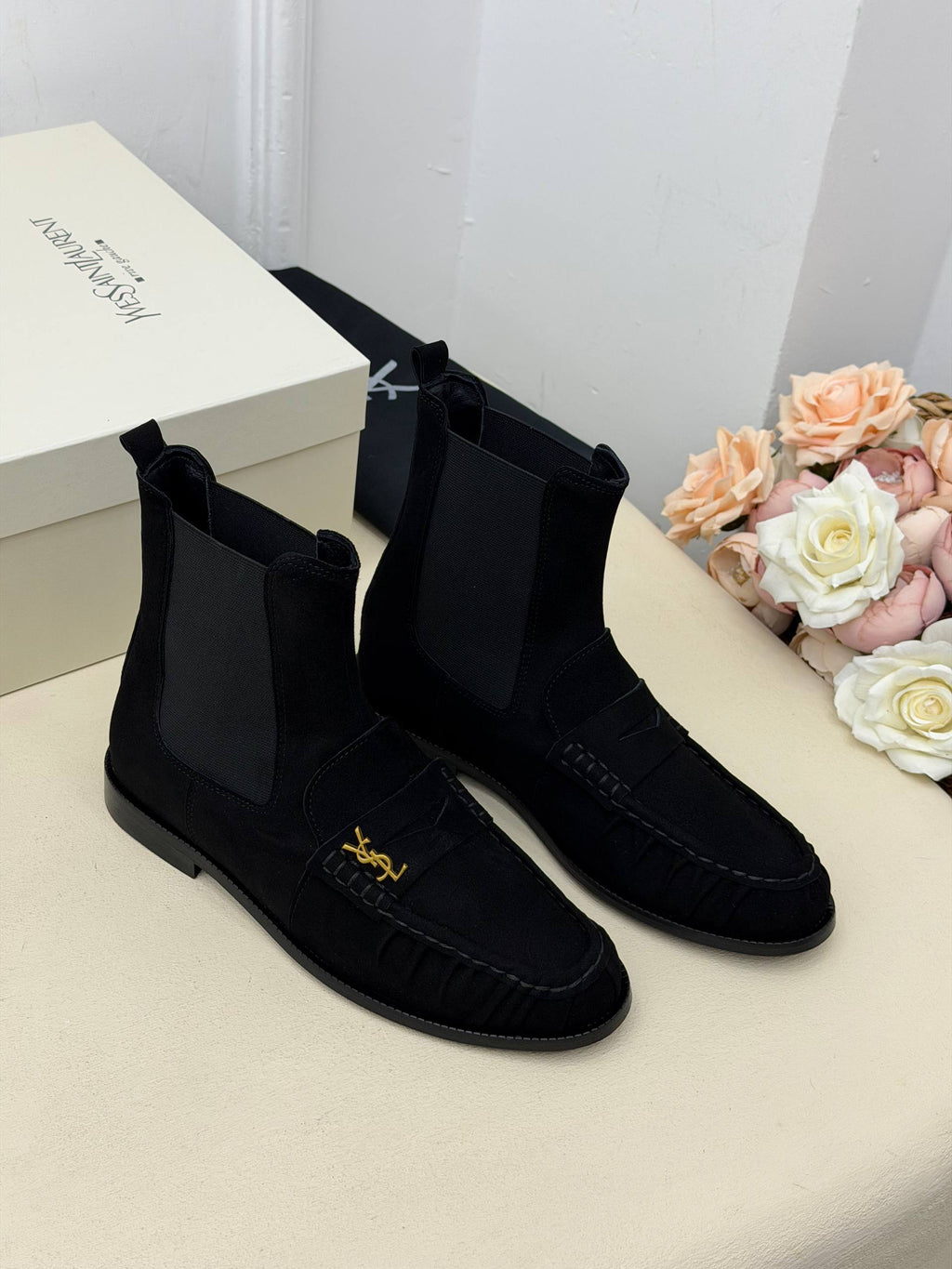 Milano Chelsea Süet Loafer Bot – Siyah