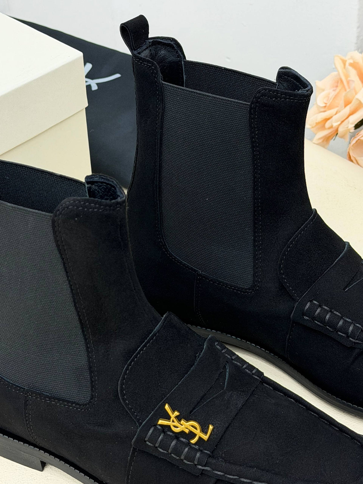 Milano Chelsea Süet Loafer Bot – Siyah