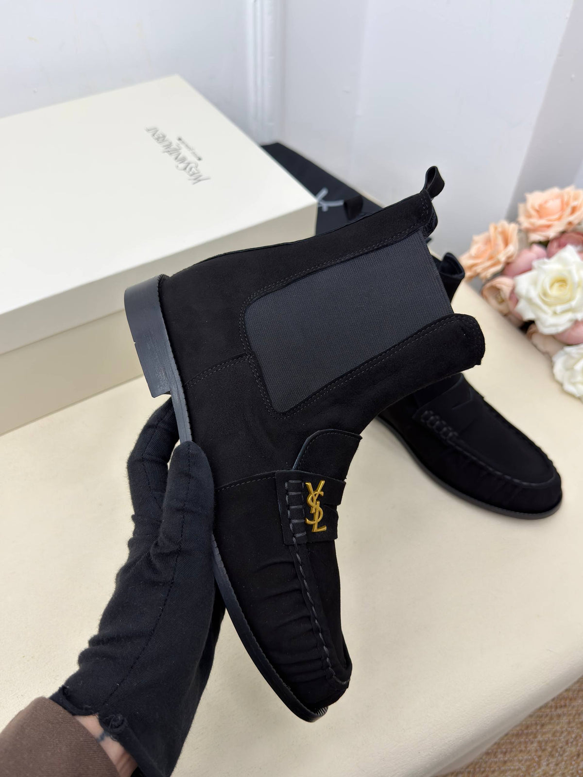 Milano Chelsea Süet Loafer Bot – Siyah