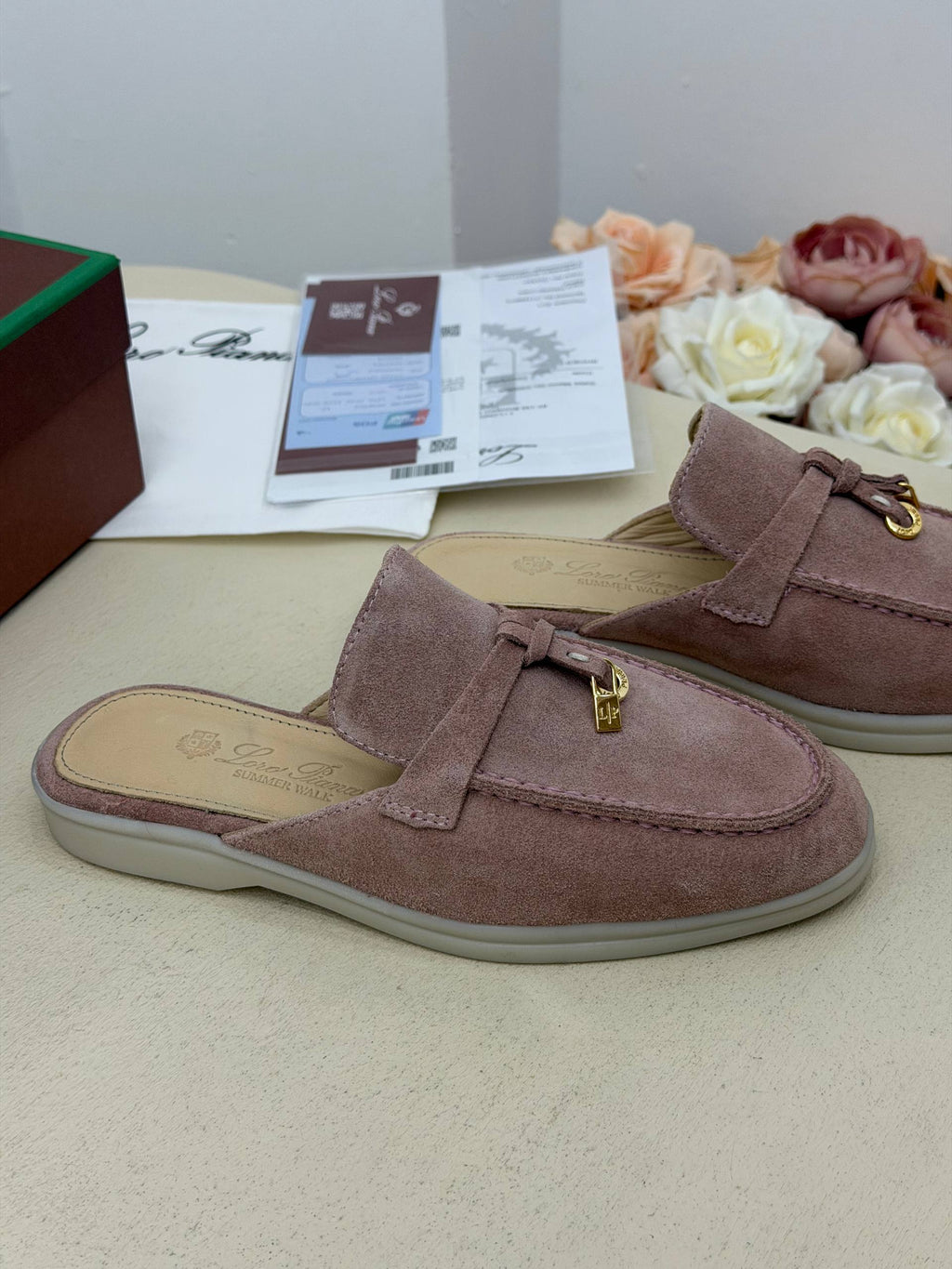 Rosalie Süet Görünümlü Loafer Terlik – Pudra Pembe