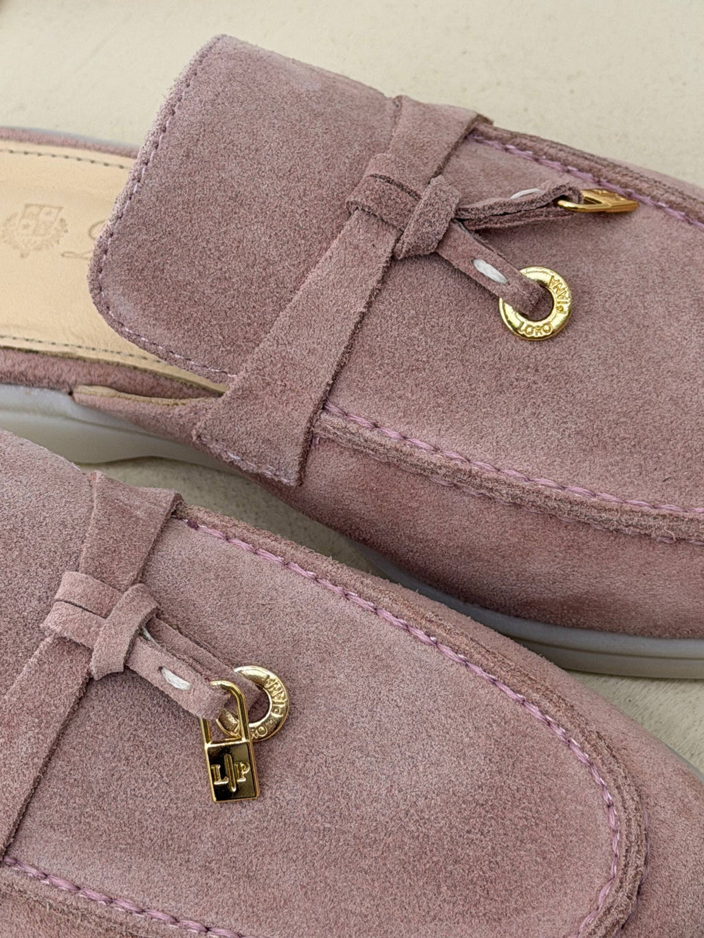 Rosalie Süet Görünümlü Loafer Terlik – Pudra Pembe
