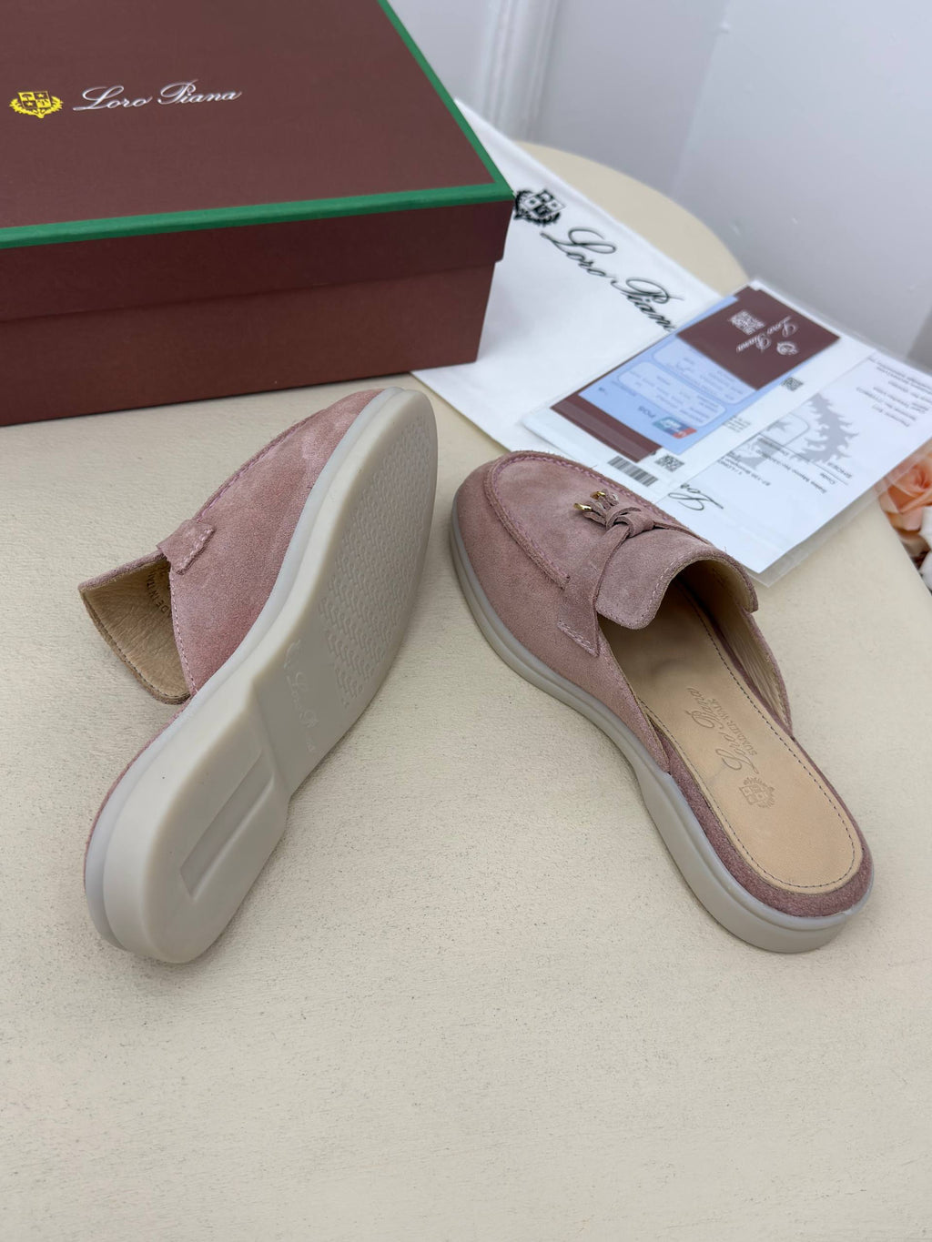 Rosalie Süet Görünümlü Loafer Terlik – Pudra Pembe