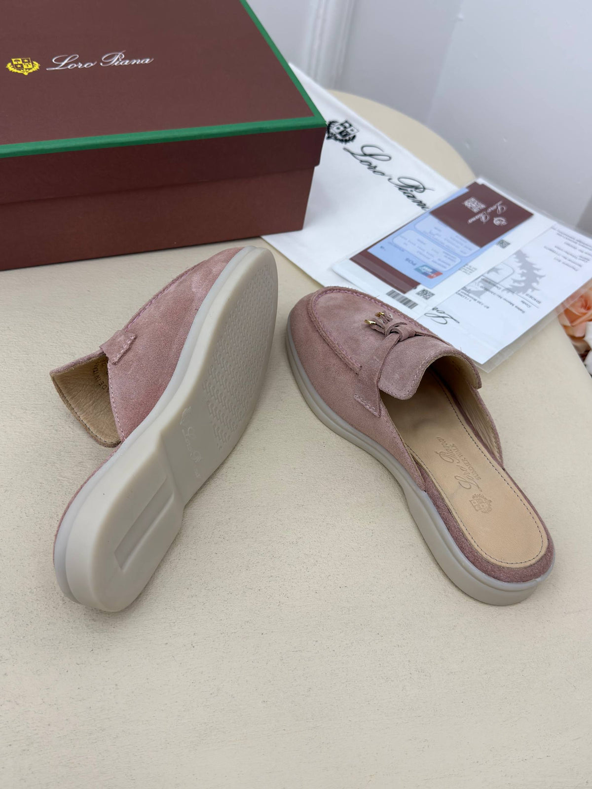 Rosalie Süet Görünümlü Loafer Terlik – Pudra Pembe
