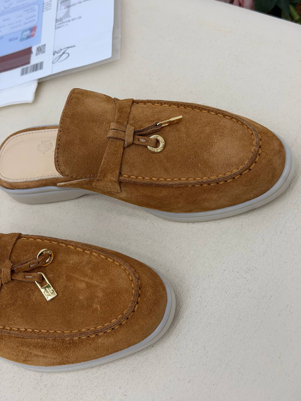 Siena Süet Görünümlü Loafer Terlik – Taba