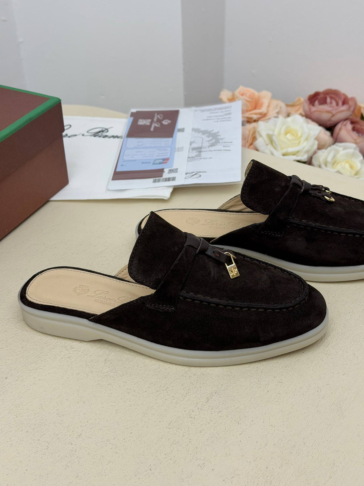 Noir Süet Görünümlü Loafer Terlik – Siyah
