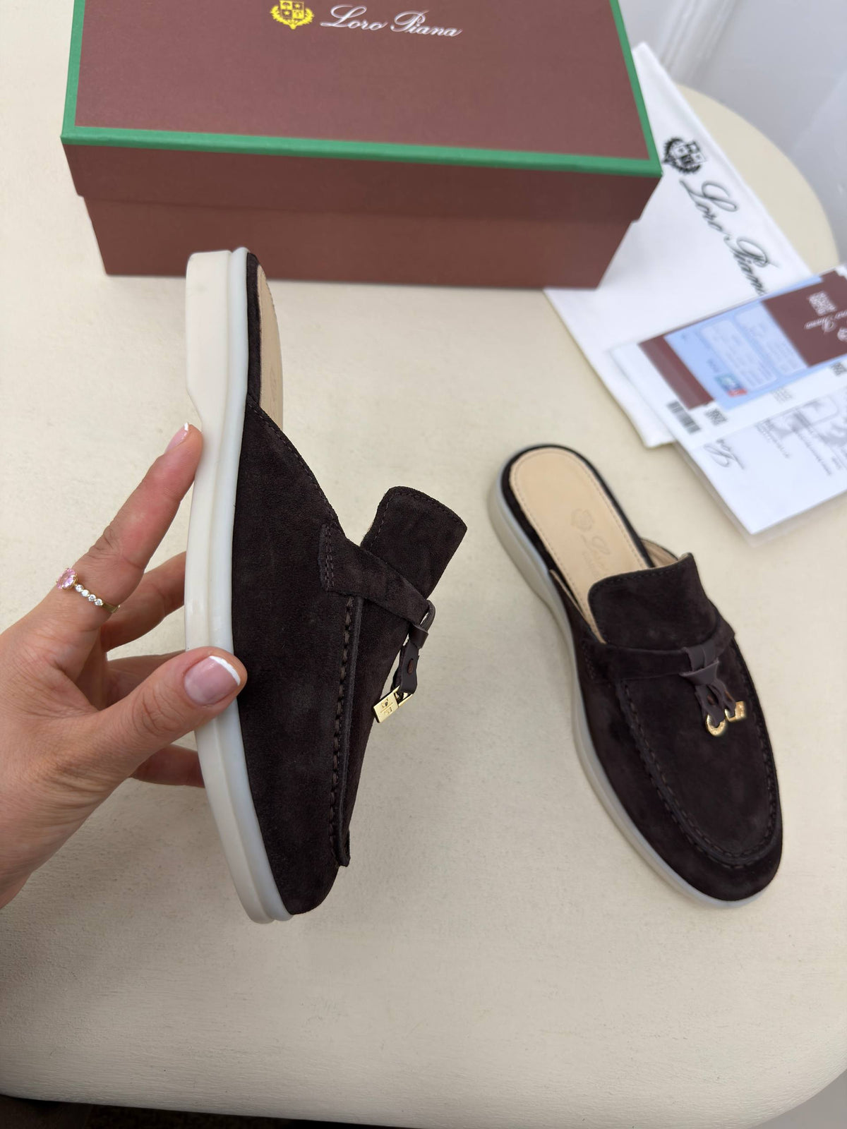 Noir Süet Görünümlü Loafer Terlik – Siyah