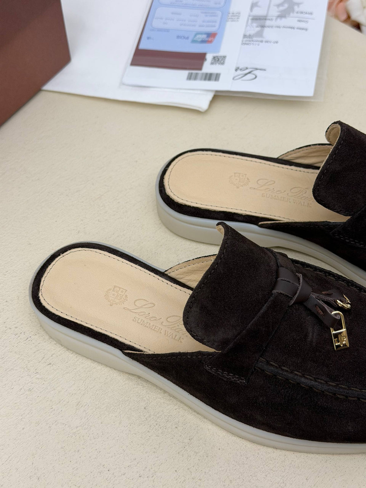 Noir Süet Görünümlü Loafer Terlik – Siyah