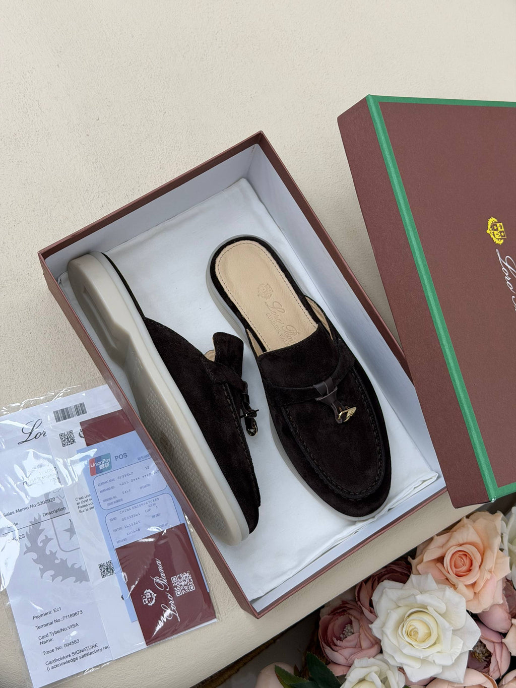 Noir Süet Görünümlü Loafer Terlik – Siyah