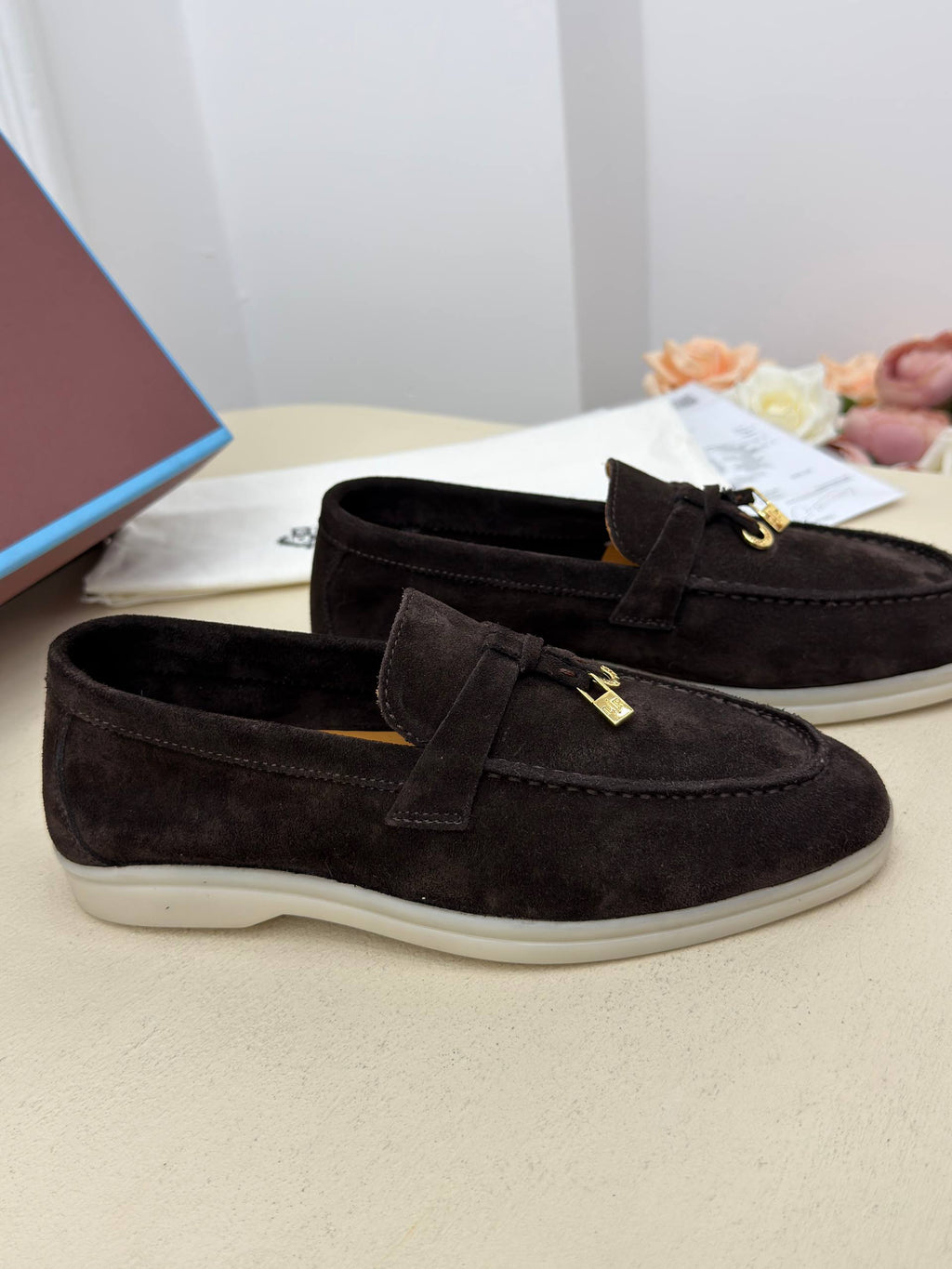 Venezia Süet Görünümlü Loafer Ayakkabı – Koyu Kahve