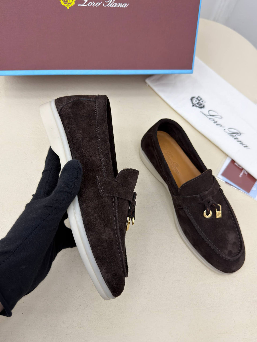 Venezia Süet Görünümlü Loafer Ayakkabı – Koyu Kahve