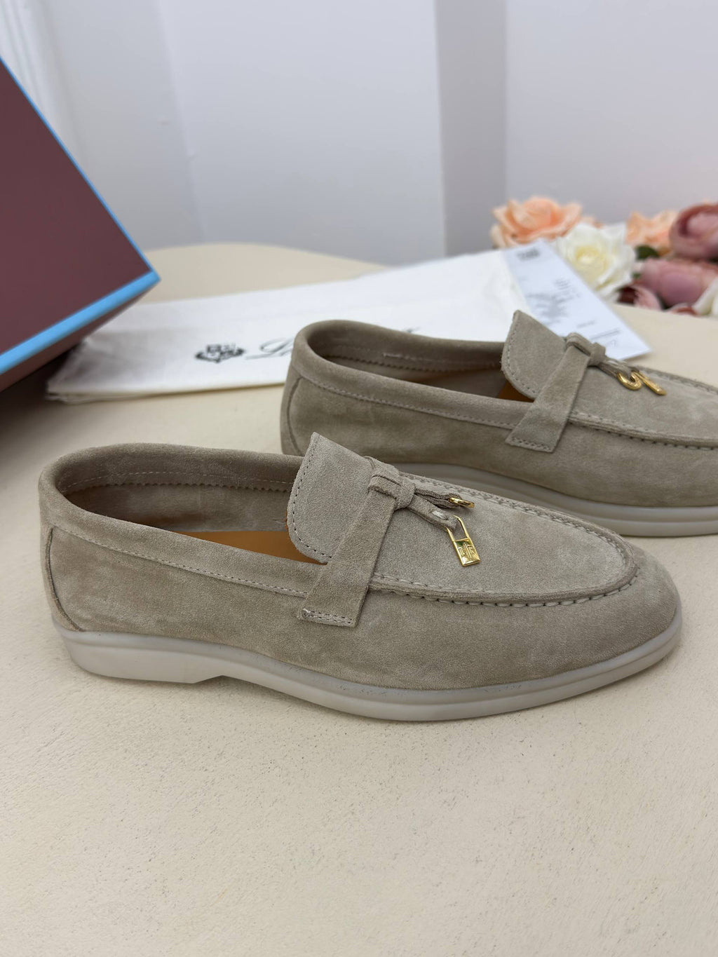 Venezia Süet Görünümlü Loafer Ayakkabı – Taş Beji