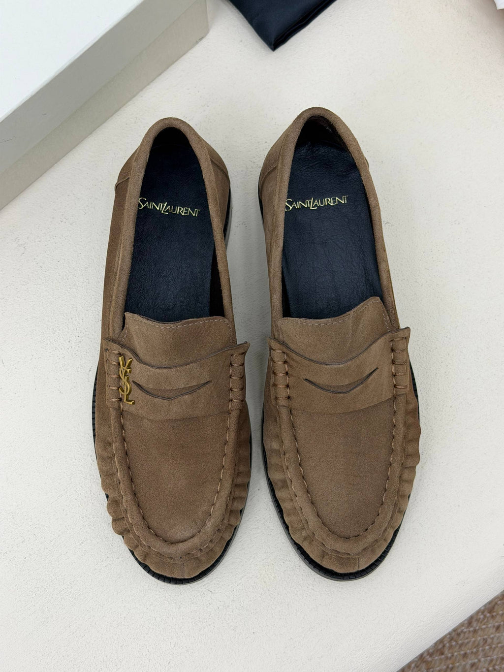 Milano Süet Görünümlü Klasik Loafer Ayakkabı – Vizon Kahve