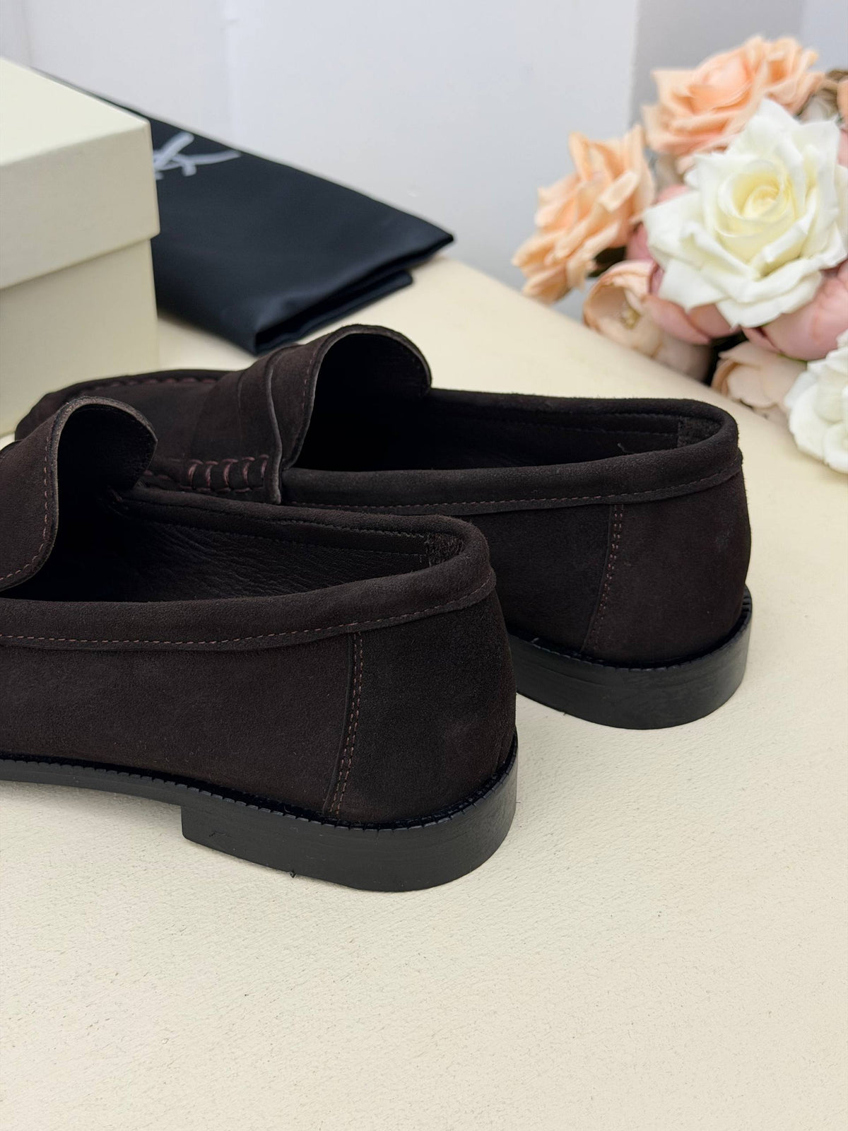 Milano Süet Görünümlü Klasik Loafer Ayakkabı – Koyu Kahve