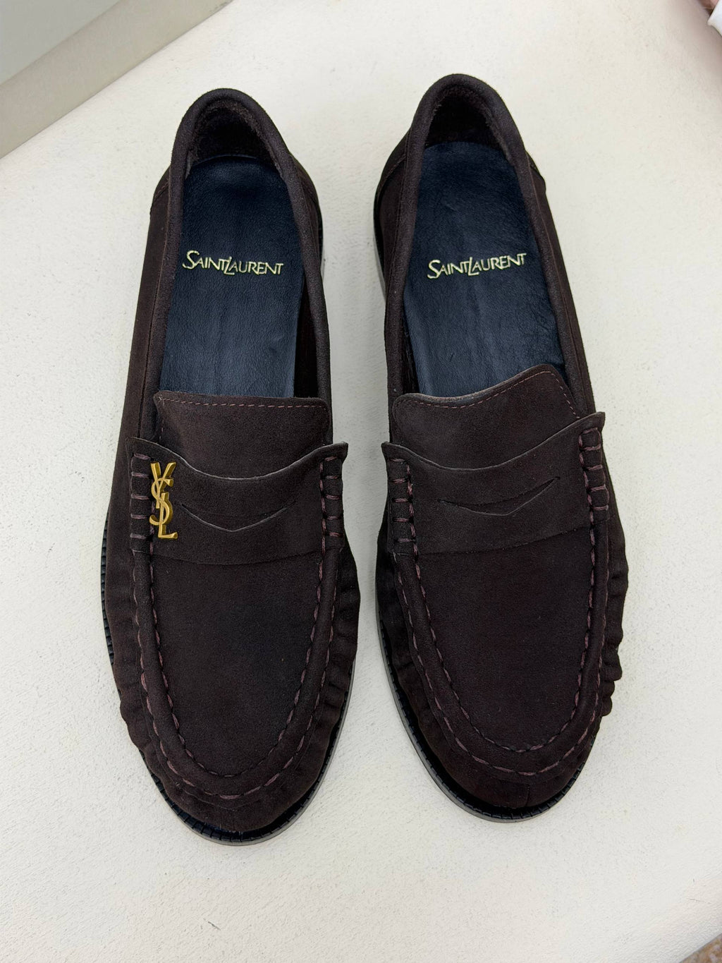 Milano Süet Görünümlü Klasik Loafer Ayakkabı – Koyu Kahve