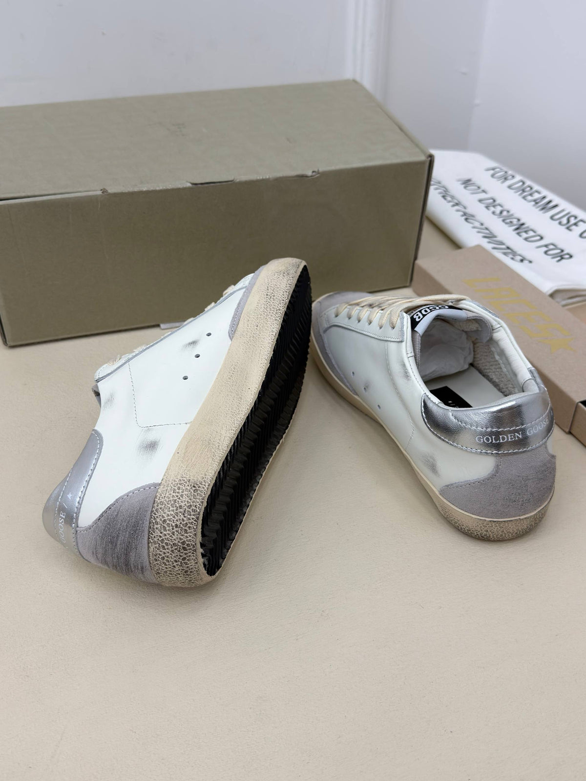 Stella Gold Işıltılı Yıldız Detaylı Sneaker – Beyaz Gümüş
