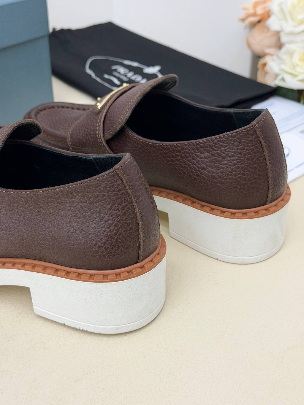 Milano Deri Görünümlü Tokalı Loafer Ayakkabı – Koyu Kahve