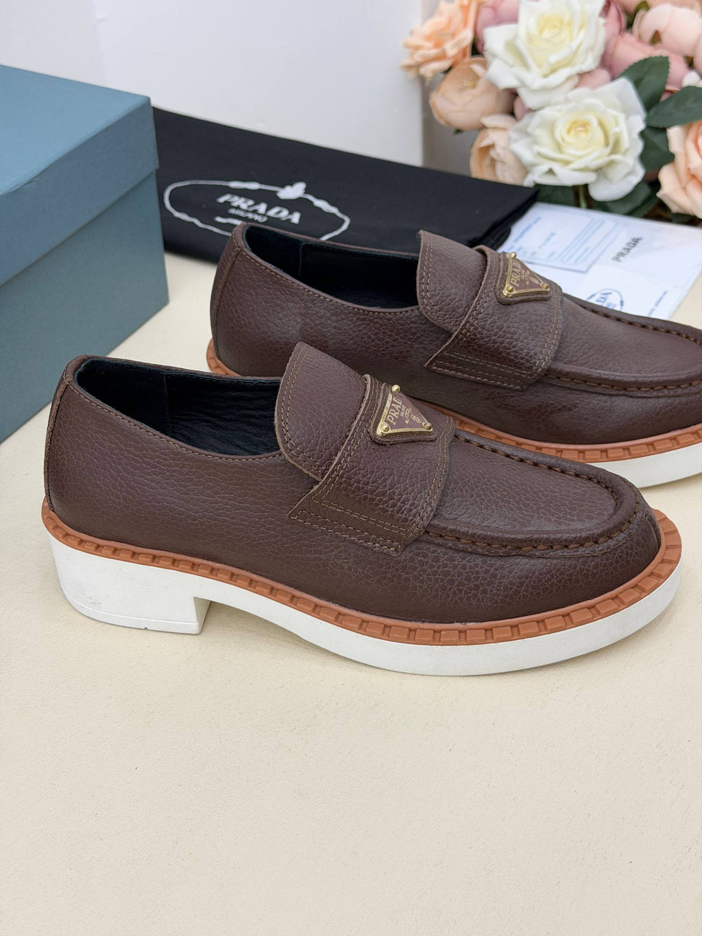 Milano Deri Görünümlü Tokalı Loafer Ayakkabı – Koyu Kahve