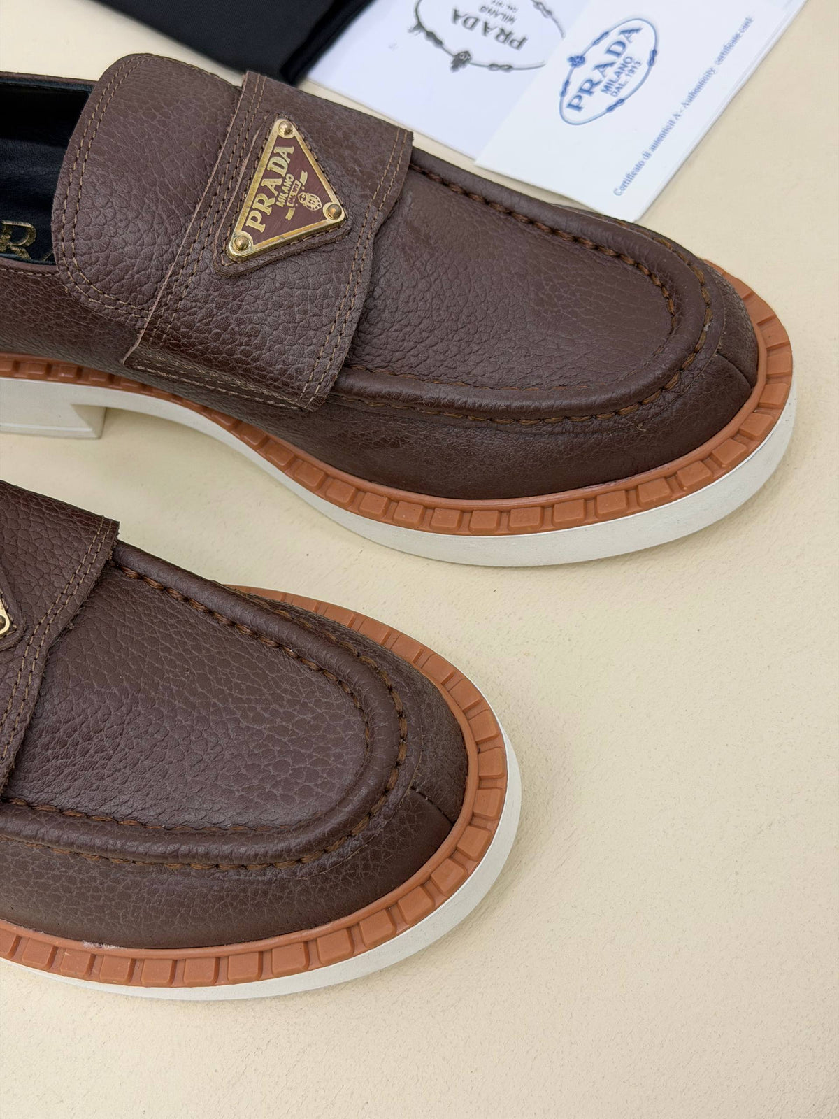 Milano Deri Görünümlü Tokalı Loafer Ayakkabı – Koyu Kahve