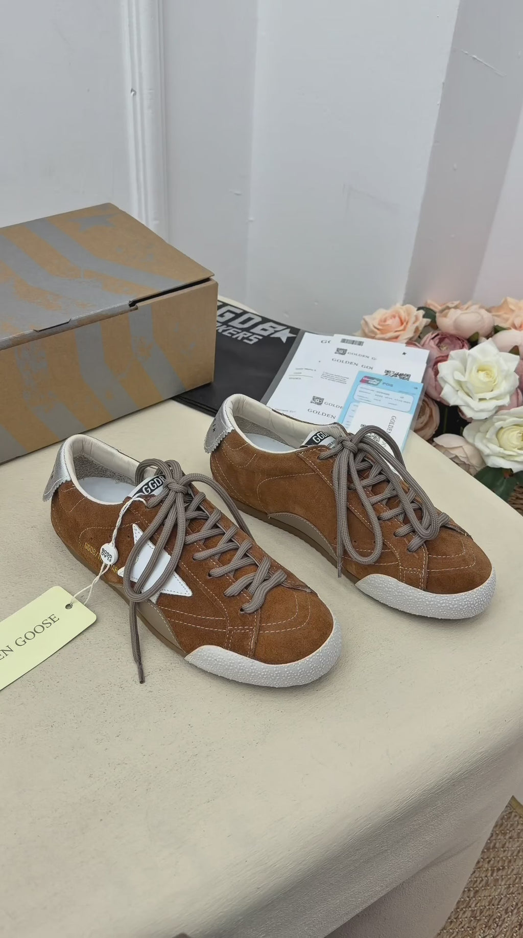 Siena Suède Yıldız Detaylı Sneaker – Taba & Beyaz