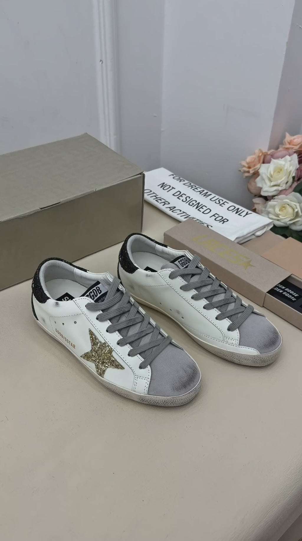 Étoile Gold Işıltılı Yıldız Sneaker – Beyaz & Gold