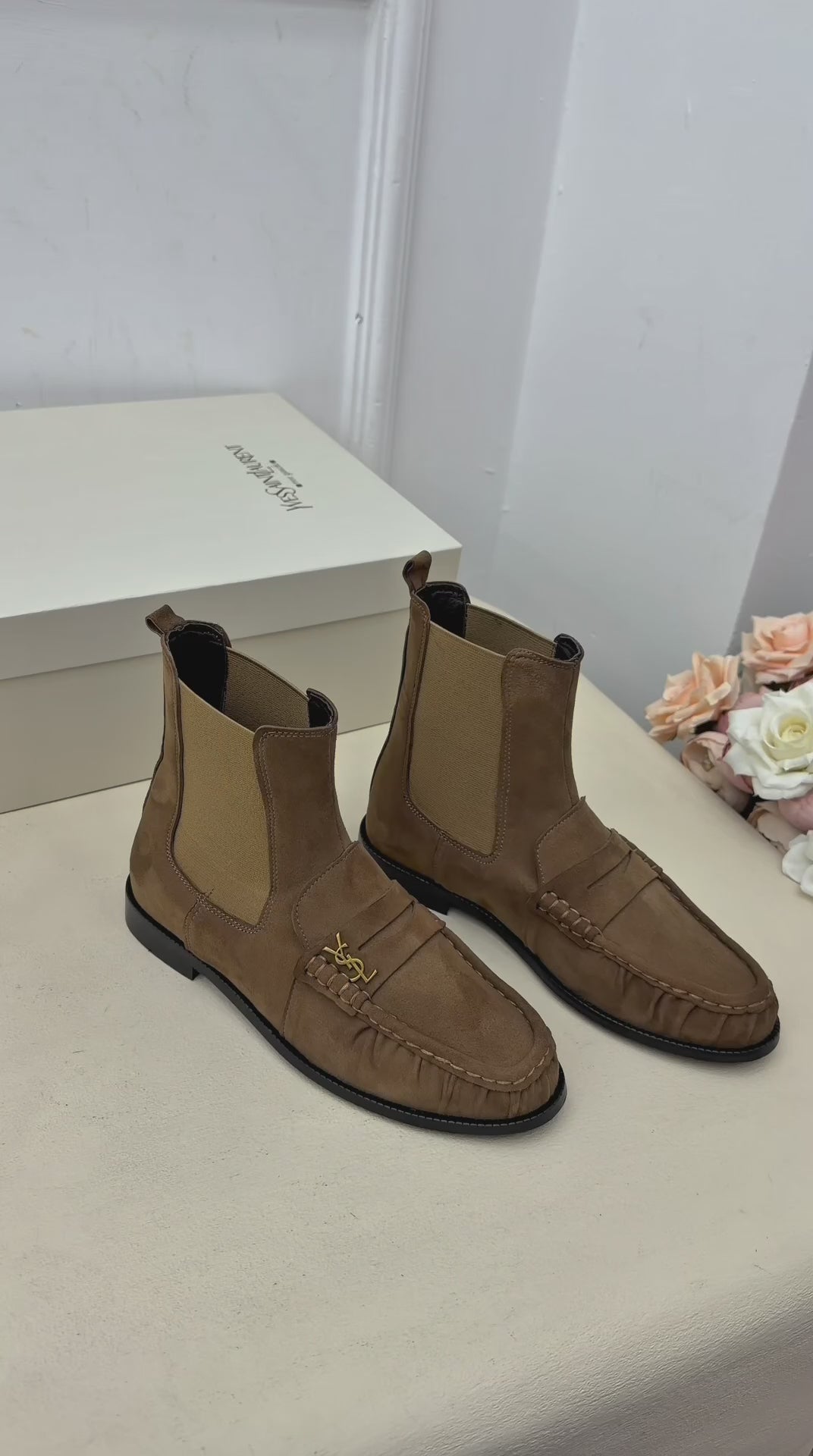 Milano Chelsea Süet Loafer Bot – Vizon Kahve