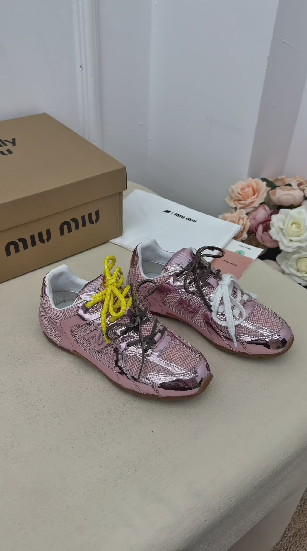 Rosé Metallic Runner Sneaker – Pembe