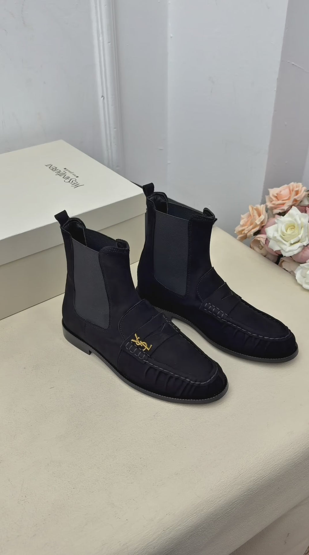 Milano Chelsea Süet Loafer Bot – Siyah