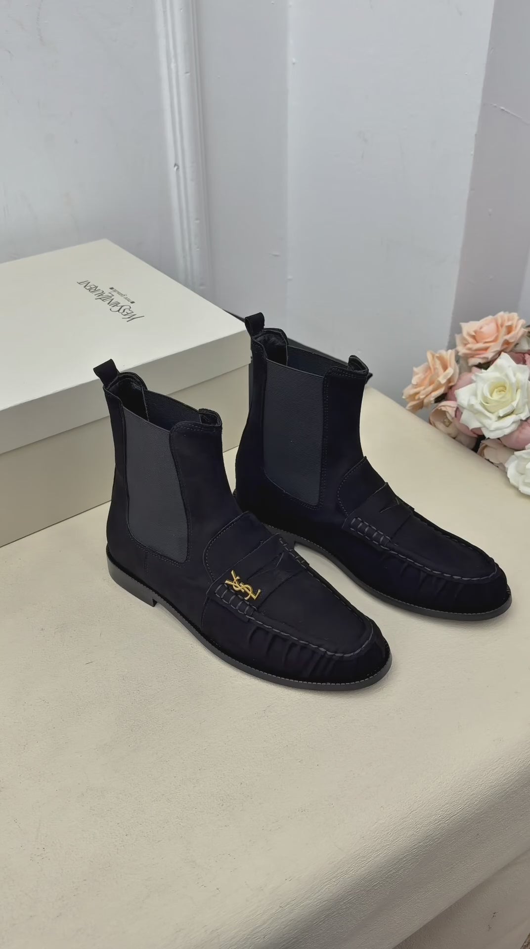 Milano Chelsea Süet Loafer Bot – Siyah
