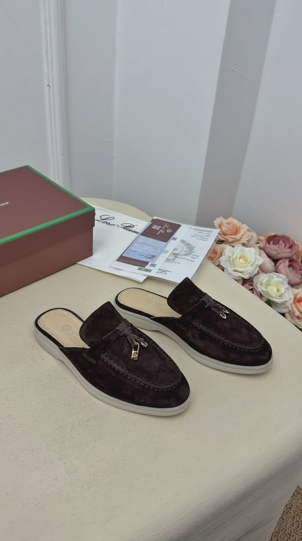 Noir Süet Görünümlü Loafer Terlik – Siyah