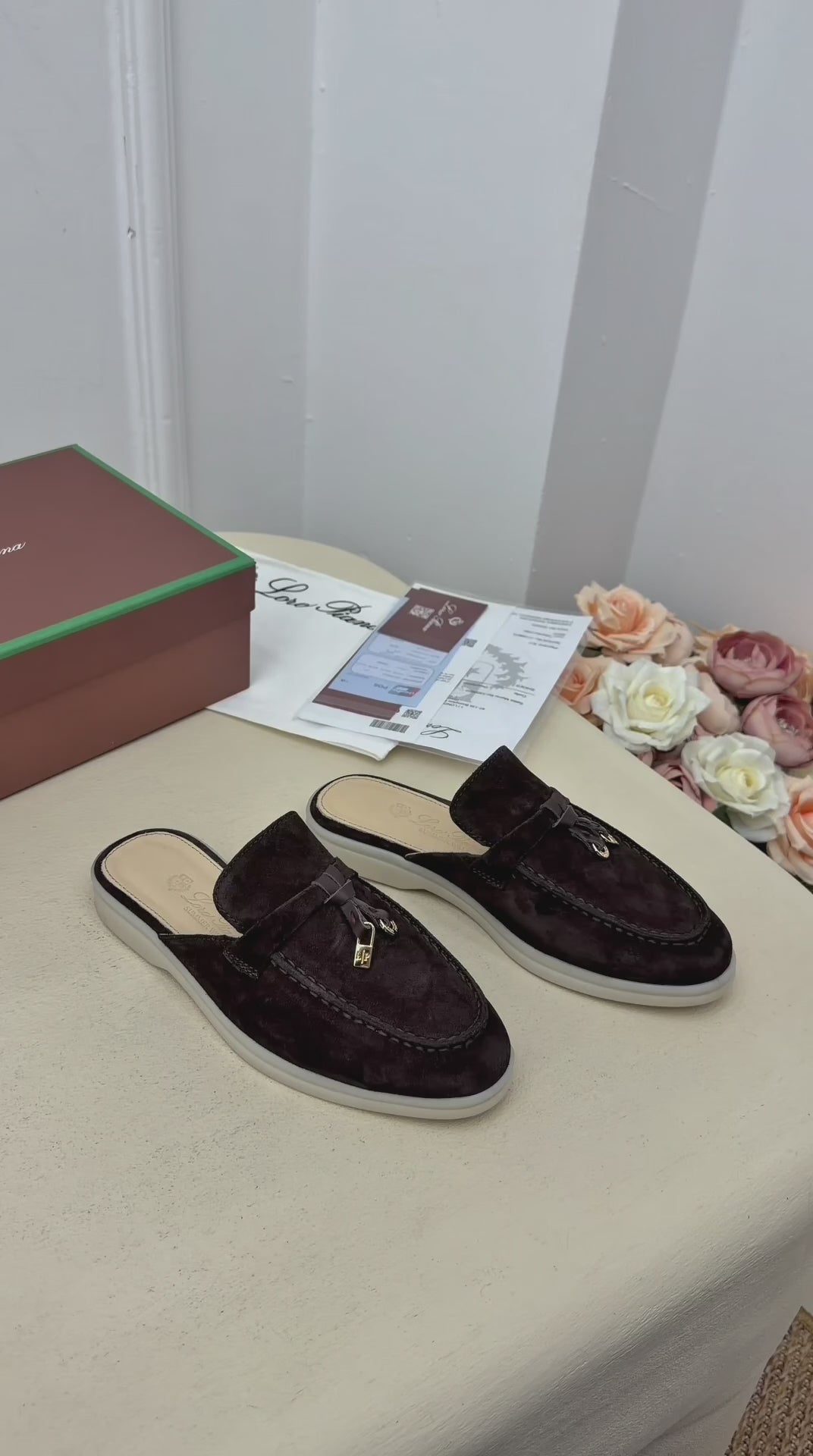Noir Süet Görünümlü Loafer Terlik – Siyah