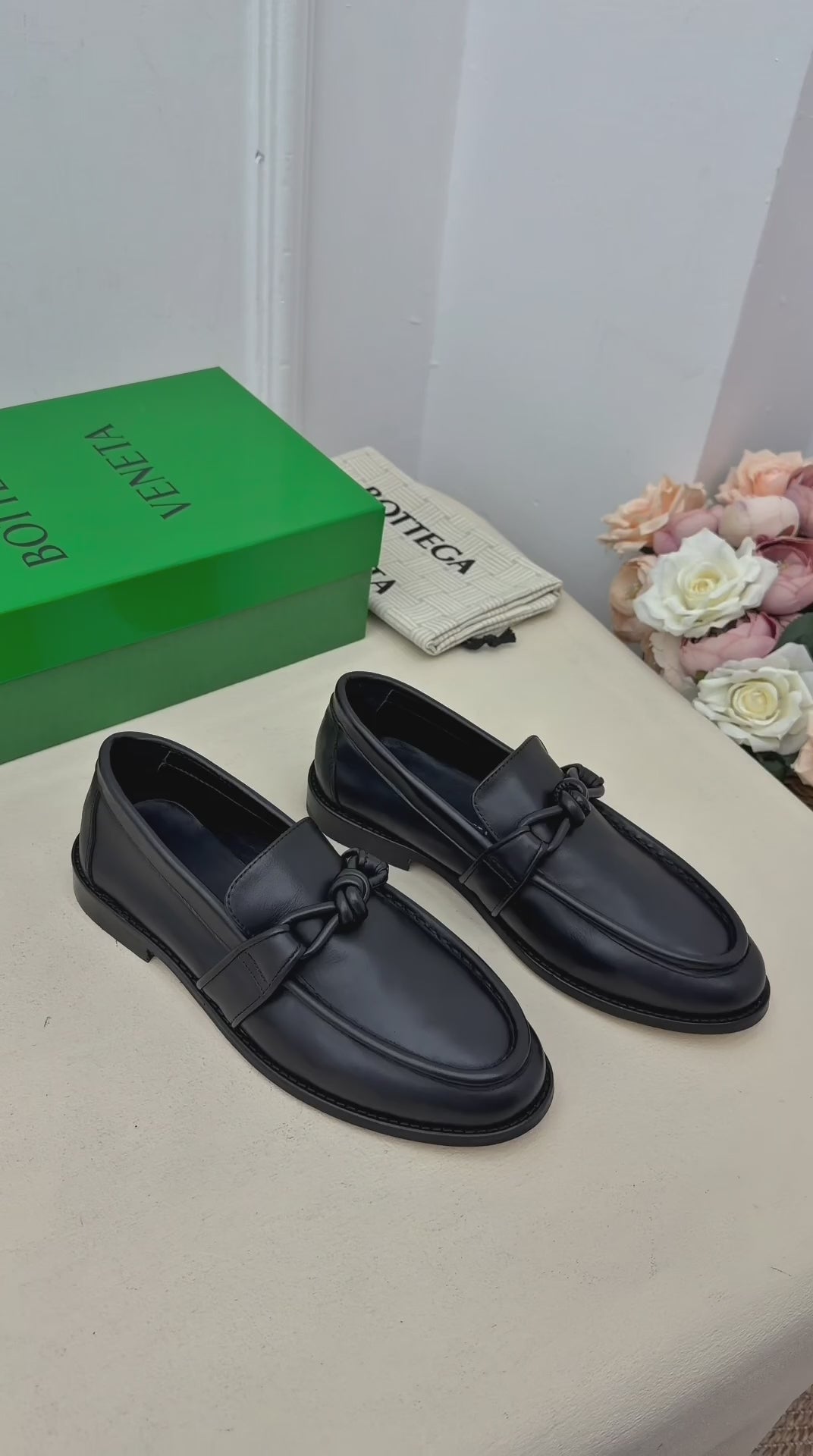 Élégance Noire Düğüm Detaylı Loafer Ayakkabı – Siyah