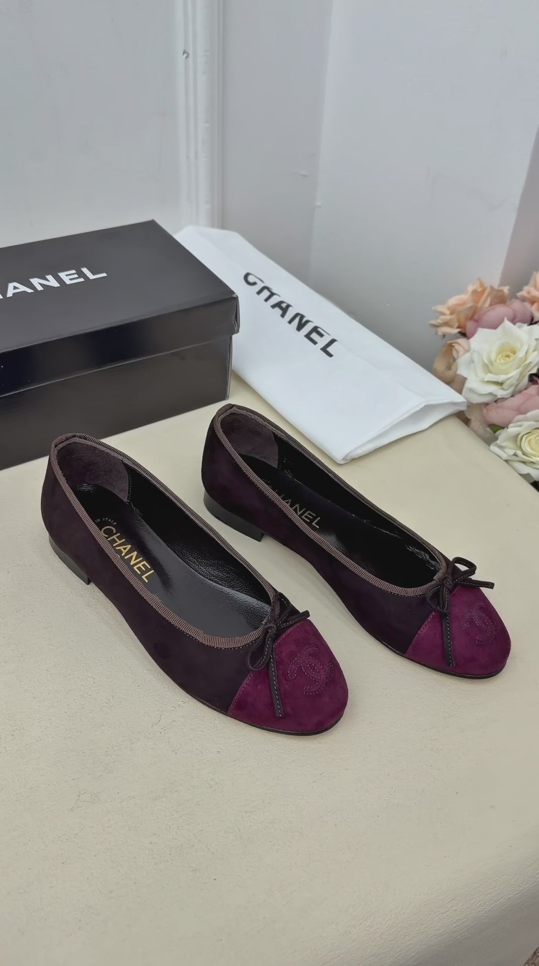 Bordeaux Élise Süet Fiyonklu Babet – Kahve & Bordo