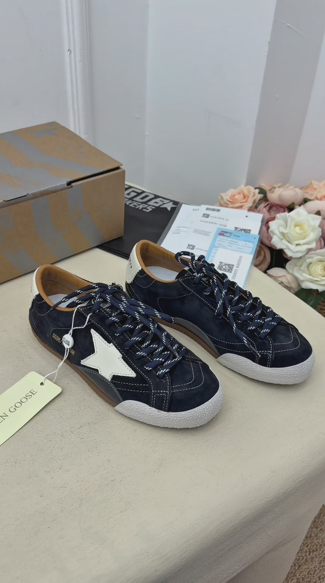 Riviera Navy Yıldız Detaylı Süet Sneaker – Lacivert & Beyaz