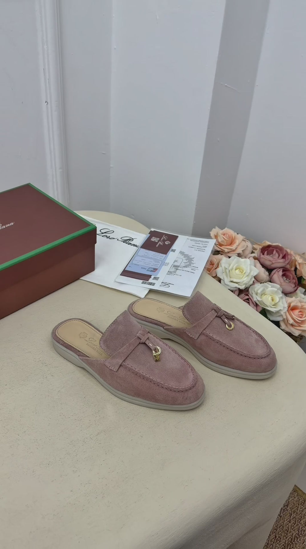 Rosalie Süet Görünümlü Loafer Terlik – Pudra Pembe