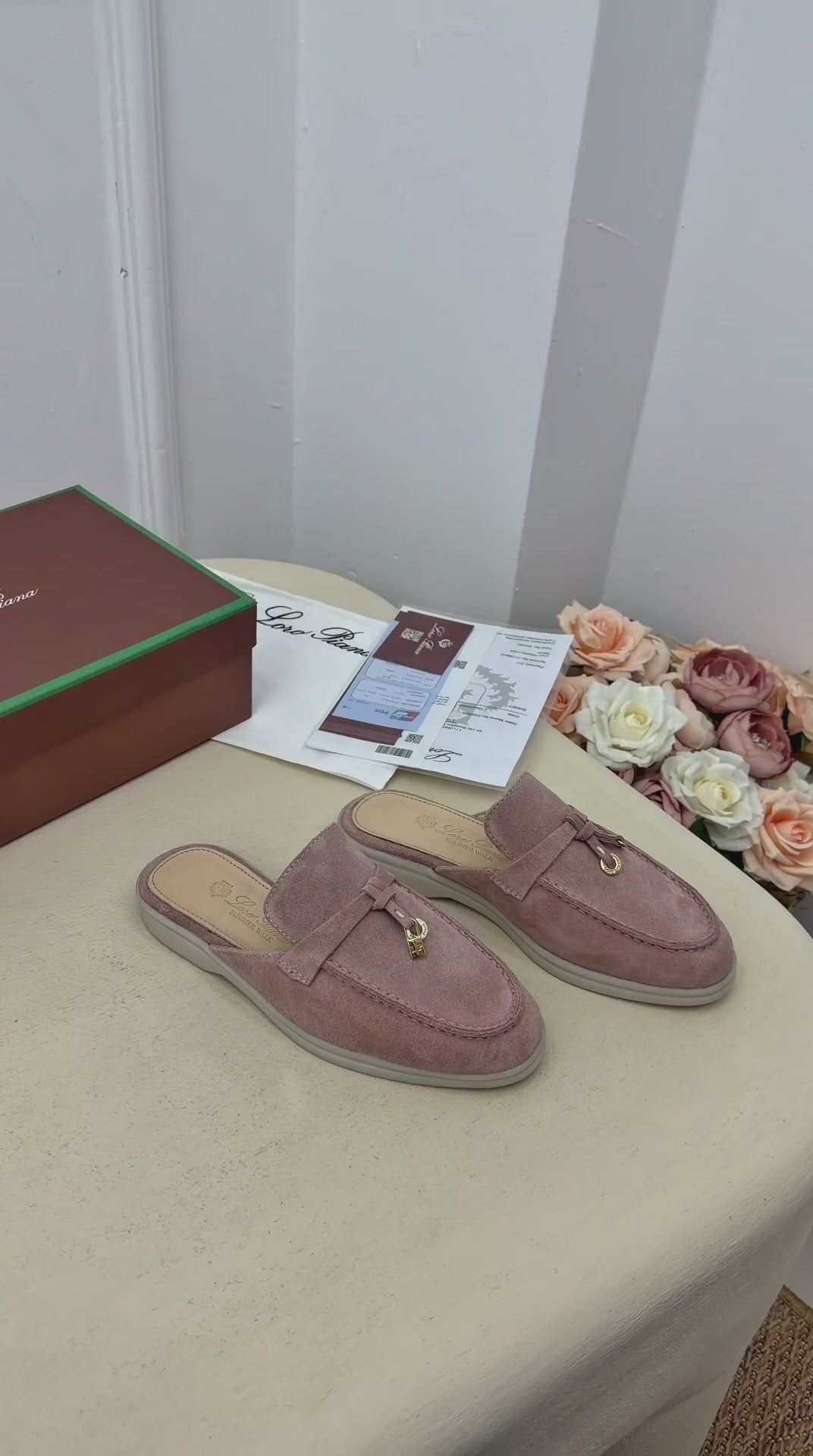 Rosalie Süet Görünümlü Loafer Terlik – Pudra Pembe
